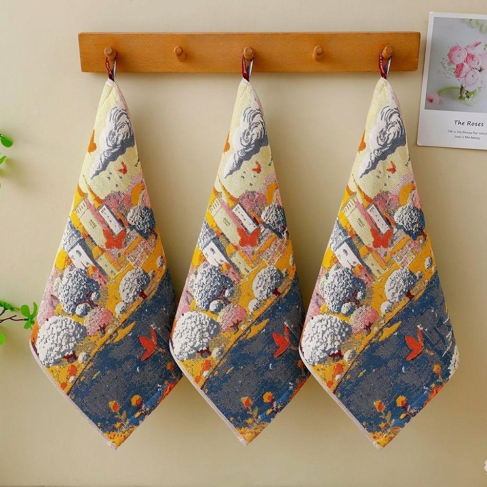 Quick Dry Large Hand Towel 34x40cm Pure Cotton Dish Cloth High Quality Tea Towel Home Restaurant