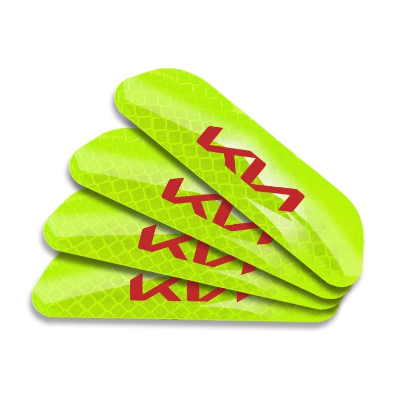 4PCS Car Door Reflective Sticker Night Light Warning Decal Chr For KIA Ceed Rio Sportage R K3 K4 K5 K6 XCEED KX3 SPORTAGE EV6