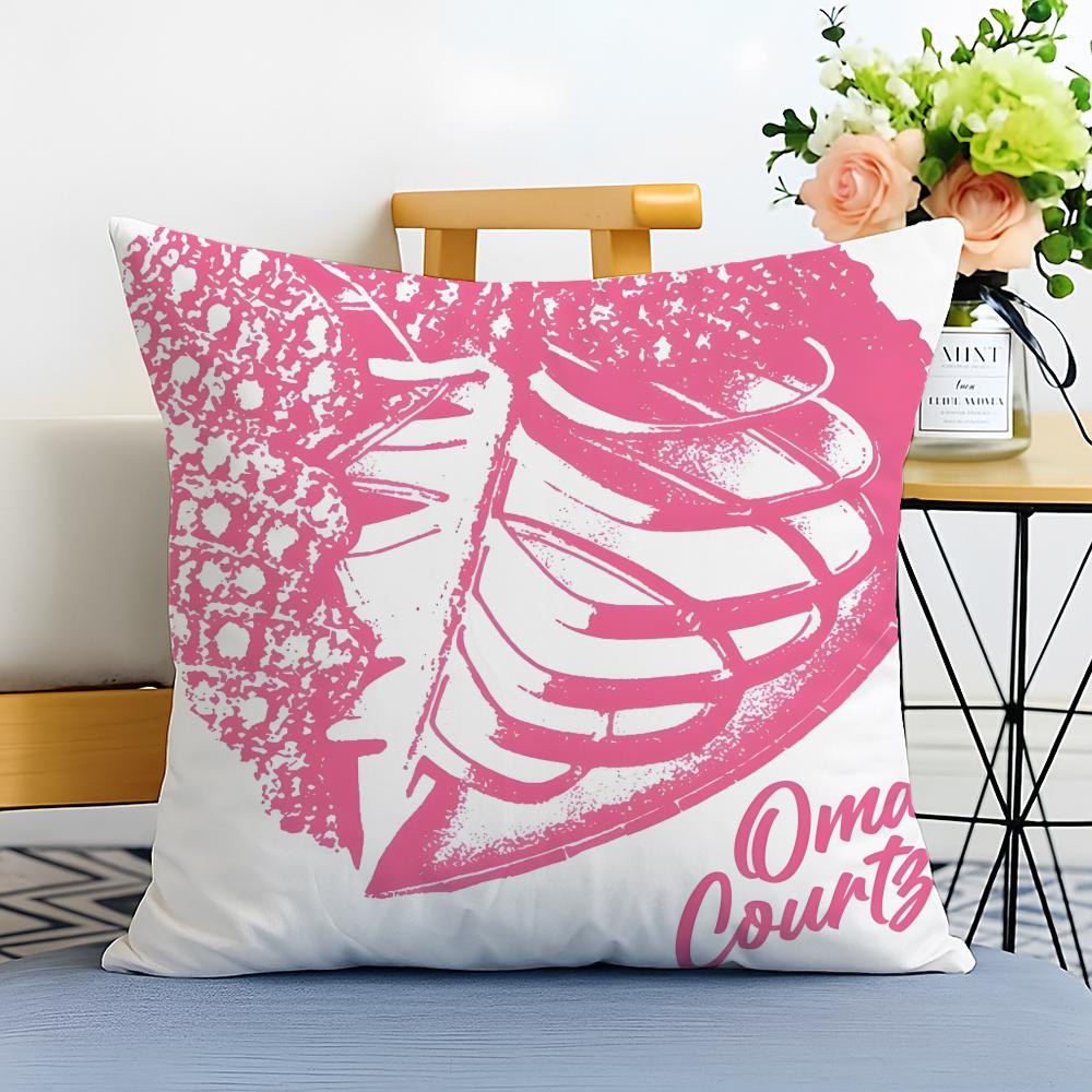 OOmar Courtz Cushion Cover Washable Linen Pillowcase Soft  for Sofa Bed Cozy Home Room Decor