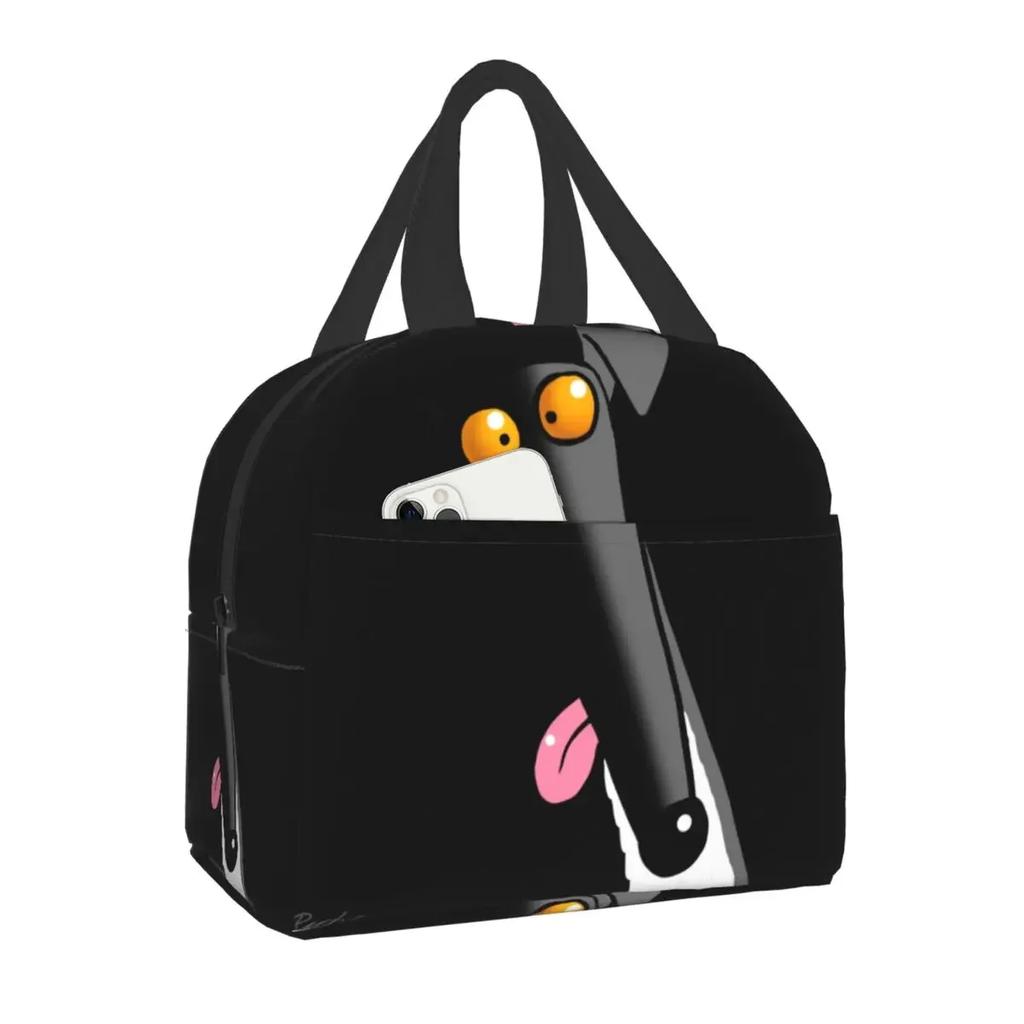 Luxury Pearl And Abalone Poodle Dog Insulated Lunch Bag for Women Resuable Pudel Caniche Cooler Thermal Bento Box Work School