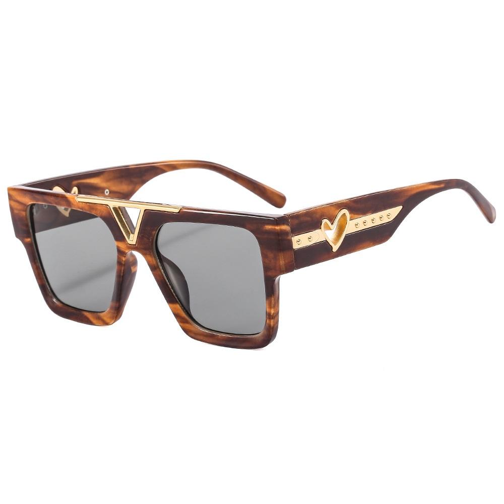 New Luxury Glamour Sunglasses For Men And Women Love Designer Brand Glasses Unisex Fashion Square Shades UV400