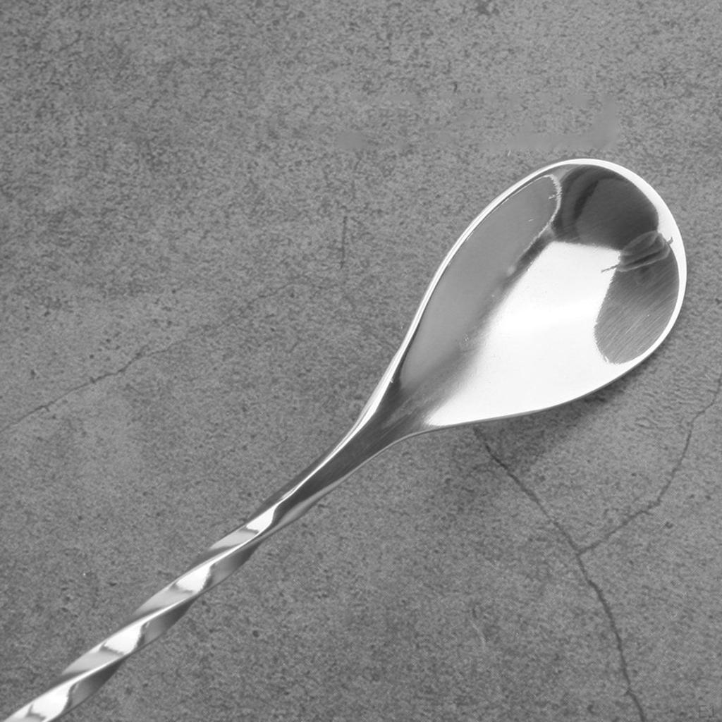 -Stirrer, Stainless Steel, Spoon, Stirrer, Stirring 12 Inches, for Tea, Drinks, Ice Cream,