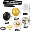 Black Gold Birthday Graduation Season New Year'S Party Decoration Set Balloon Set 12 Inch Black Gold Silver Sequin Latex Balloon