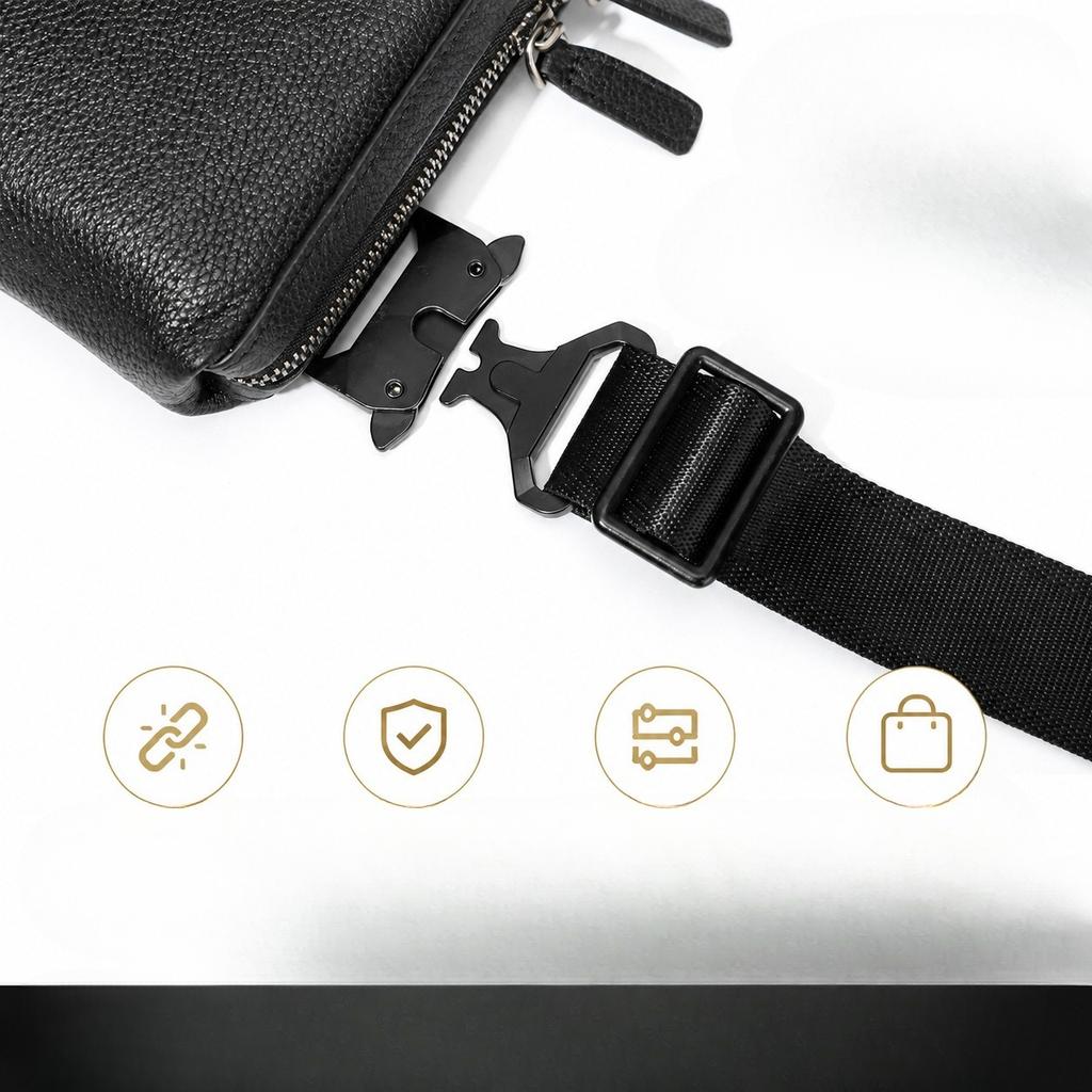 Men's Single-shoulder Leather Bag - High-end Business Bag - Versatile Crossbody Bag