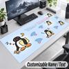 Pingu Personalized Large Mouse Pad Custom Name Text Extended Desk Mat Gaming Mousepad