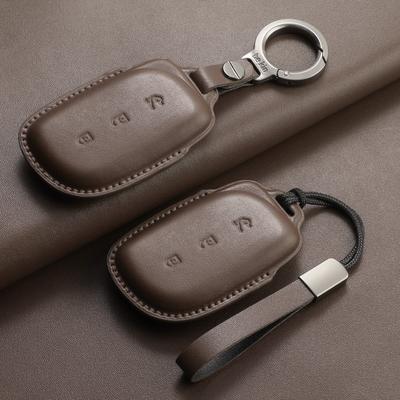 Leather Car Smart Remote Key Case Cover For Lynk & Co Z10 Z20 900 Anti-Scratch Durable Auto Key Protector Decorative Accessories