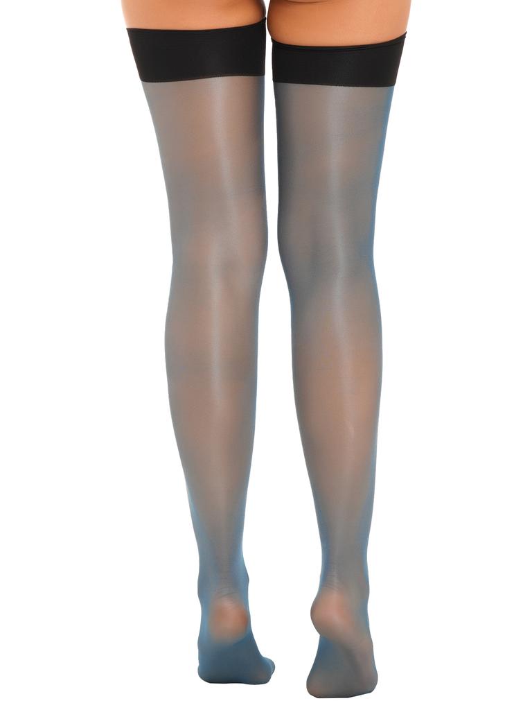 Stretchy Thigh-High Socks for Women: Glossy Sheer Thin Stockings Costume Accessories for Themed Parties