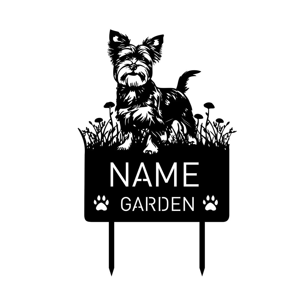 

Metal Garden Stake Custom Pet Memorial Grave Marker Weatherproof Remembrance Gift for Dog Cat Owner чёрный