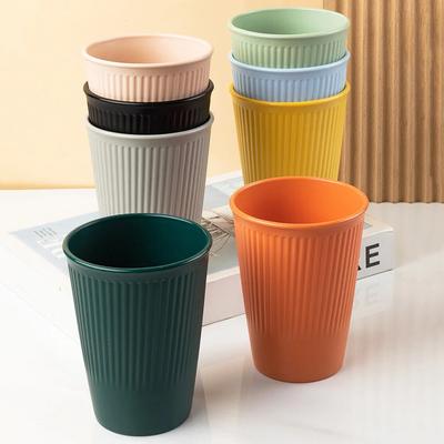 4PC/Set Wheat Straw Cup MultiFunctional Cola Coffee Plastic Cup Drinking Cup Kids Cups Reusable Portable Tea Cups Gifts