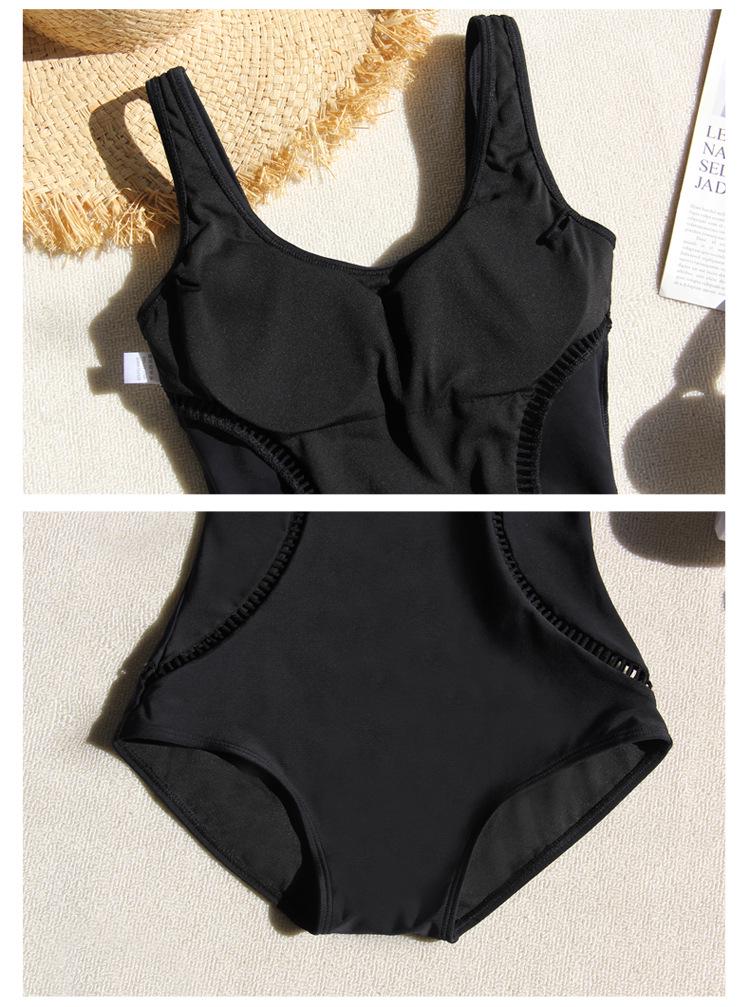 Women's Tummy-Slimming One-Piece Swimsuit: Sporty, Simple, Fashionable 2026 Model for Hot Springs & Pools