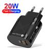 20W Fast Charger USB C PD QC 3.0 Universal Phone Charger for iPhone Samsung Android - Portable, Compact Design, Certified Safe