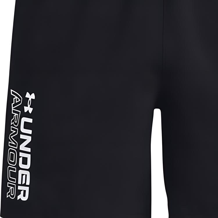 Under Armour Solid Color Logo Letter Print Straight Leg Sports Shorts Men shorts Black 1373414-001