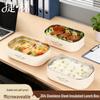 304 Stainless Steel Portable Bento Box with Compartments for Fresh-keeping, Microwave Heating, Korean Style for Students and Takeaway Meals