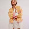 Print Quilted Cotton Jacket Women Fashion Long Sleeved High Neck Coats Female Single Breasted Loose Coat Autumn Outerwear