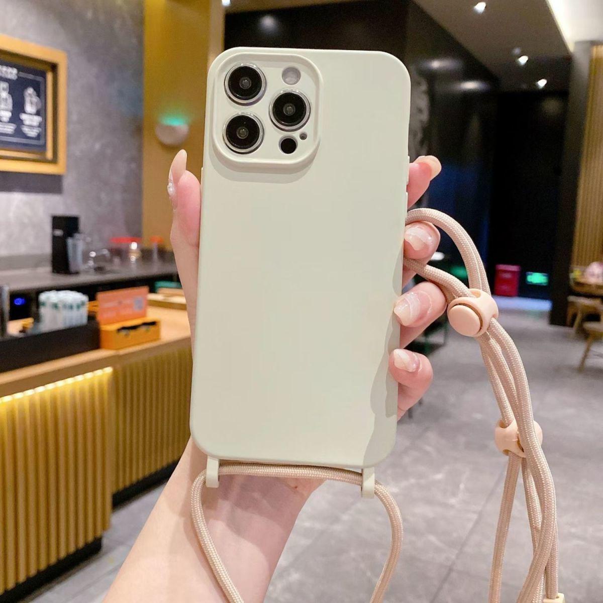 

Liquid Silicone Crossbody iPhone 17 Pro Max Case with Lanyard, Drop-proof, Compatible with Apple 16/15/14/13/12 iPhone 11 Pro Max