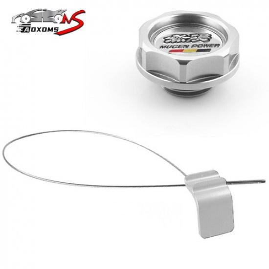 Silver Oil Filler Cap Cover + Oil Dipstick For Honda Civic Accura K20 K Series