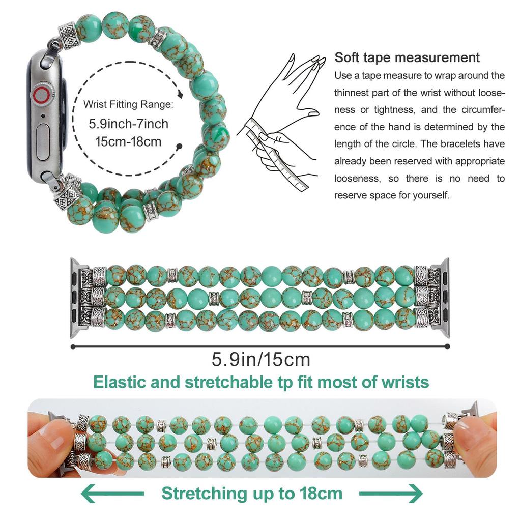 Beaded Bracelet Strap for Apple Watch - Cross-Border Bestseller