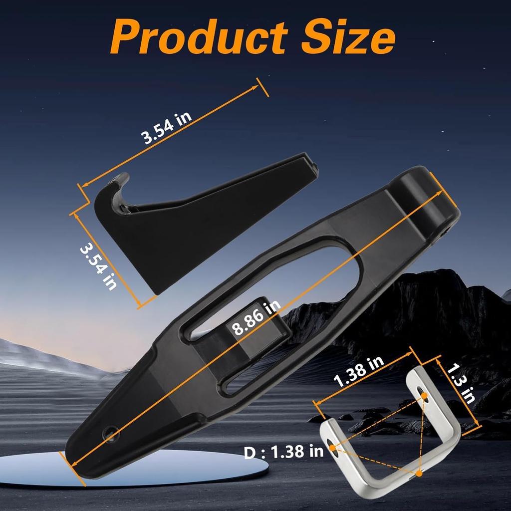 FUSCH Nitrile Rubber Hood Latch Base Strap & Catch Bracket Kit Compatible With Peterbilt 357 367 377 378 379 388 389 Kenworth T300 T600 T800 W900