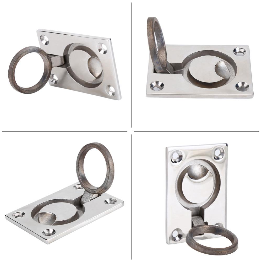 Reinforced Ring Handle Stainless Steel Flush Locker Flush Mount Boat Marine Hardware Boat