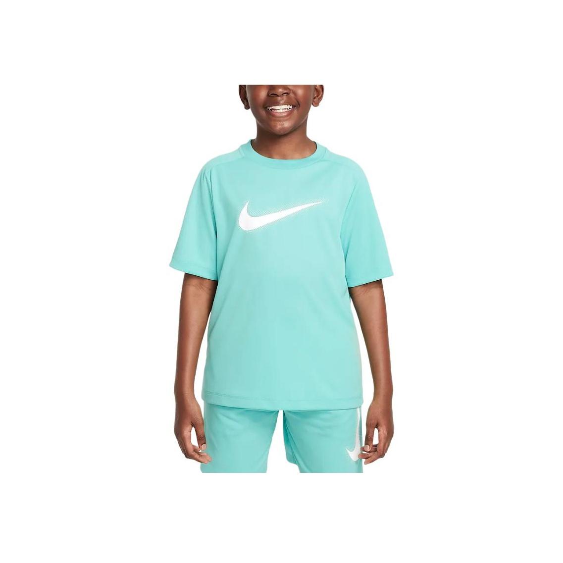 

Nike Футболка Multi Dri-FIT мягкая удобная быстросохнущая детская футболка с коротким рукавом морозно-зеленая DX5386-300 XL