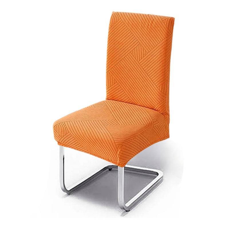 1/2/4/6pcs Geometry Jacquard Dining Chair Cover Nordic Kitchen Chair Slipcover for Wedding Hotel Banquet Solid Home Seat Covers