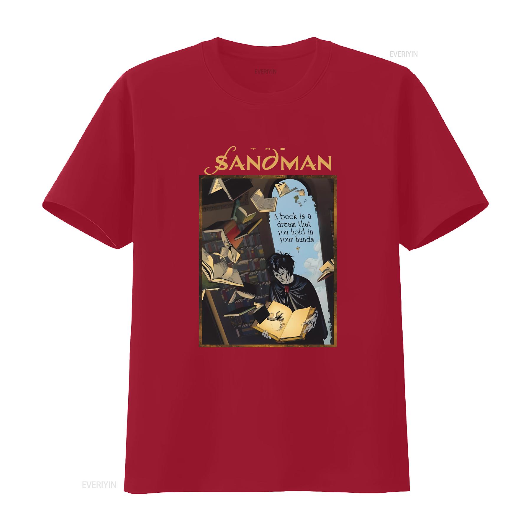 

Sandman Book T Shirt Heavy Cotton Dream Morpheus Endless vintage Washed fashion designer clothes Versatile S