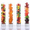 10Pcs  30ml/40ML/70ML/100ML   Excellent Plastic Transparent Test Tubes With Aluminum Cap Bottles School Supplies Lab Equipments