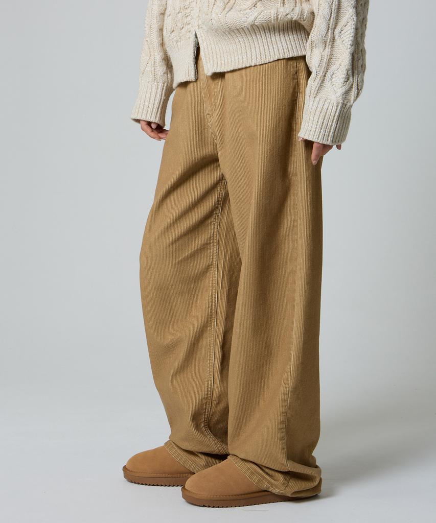 UNKNOWN PLANET Daily Wide Corduroy Pants Beige