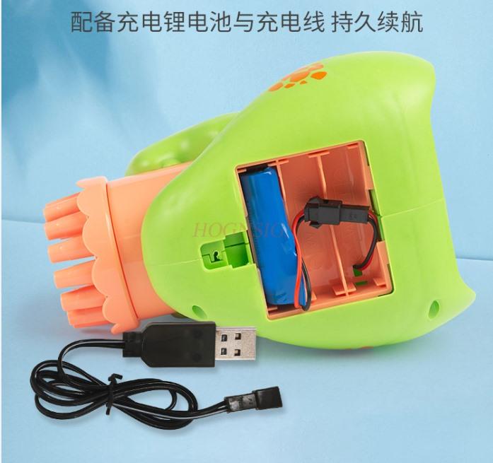 Dinosaur Bubble Machine Children'S Handheld New Gatling Blow Bubble Gun Popular Boys And Girls' Toys