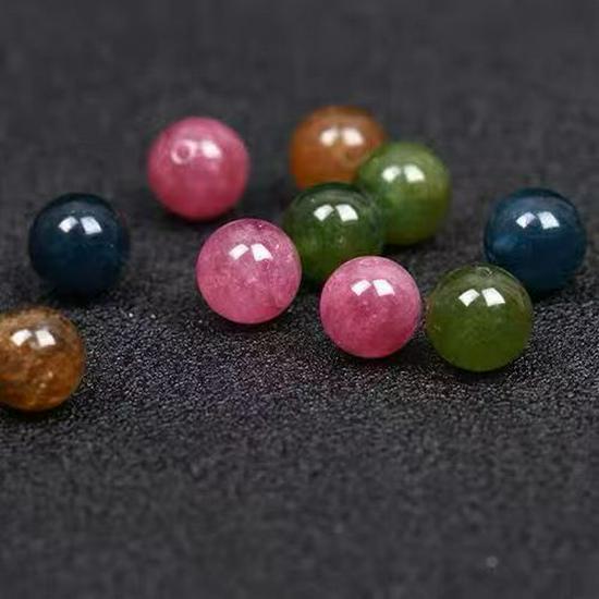 Rainbow Tourmaline Chalcedony Round Beads for DIY Bracelet and Necklace Making 6 mm