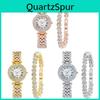 Fashion Ladies Quartz Watch With Rhinestone Accents And Roman Dial For Gift Gift Idea