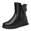 Soft leather velvet thickened warm snow boots women's winter new casual non-slip thick-soled fashionable versatile cotton shoes