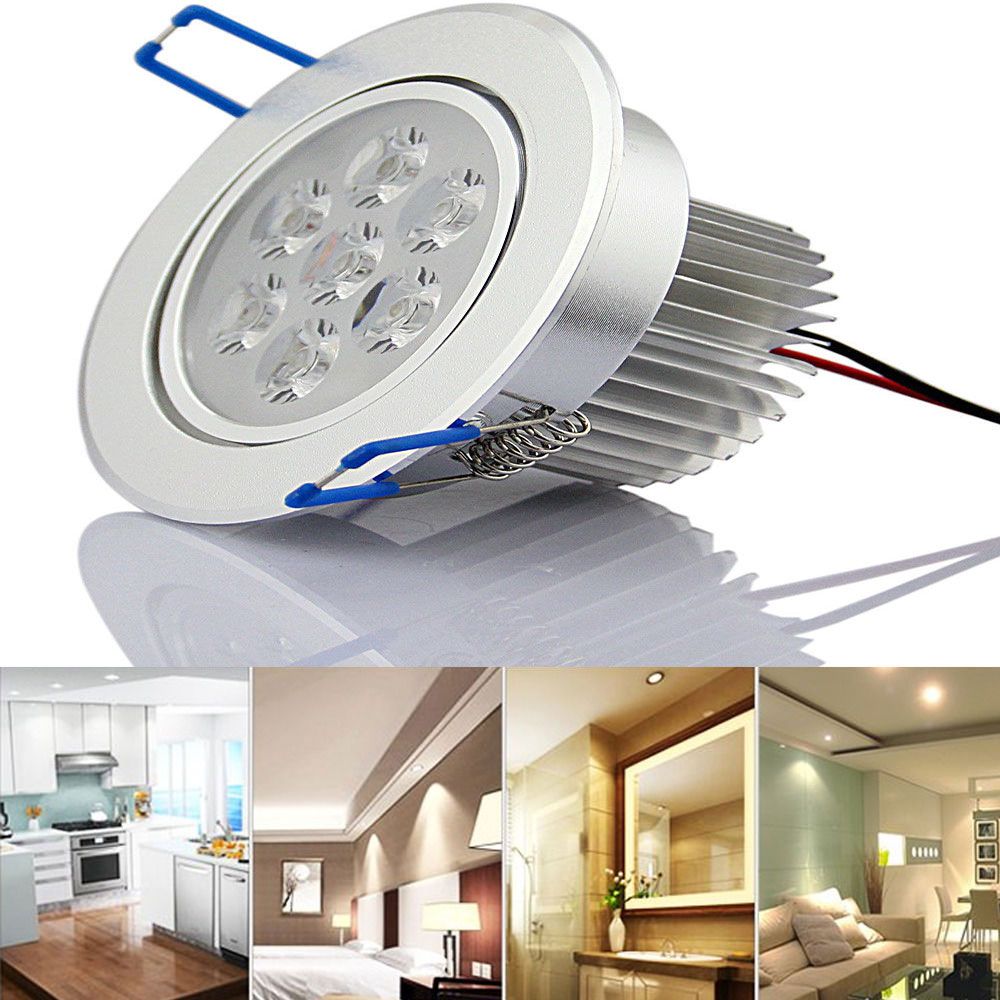 

Pure/Warm White Cabinet Bulb Adjustable 7W Recessed Spotlight Lamp Ceiling Light LED Downlight