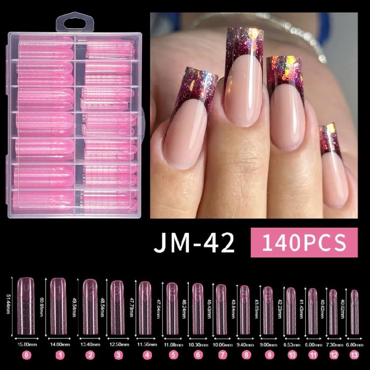 Premium Artificial hoofs 140 Pieces Set With sparkling Finish Ready For Polish Storage Box