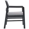 3 Piece Garden Lounge Set with Cushions Plastic Gray