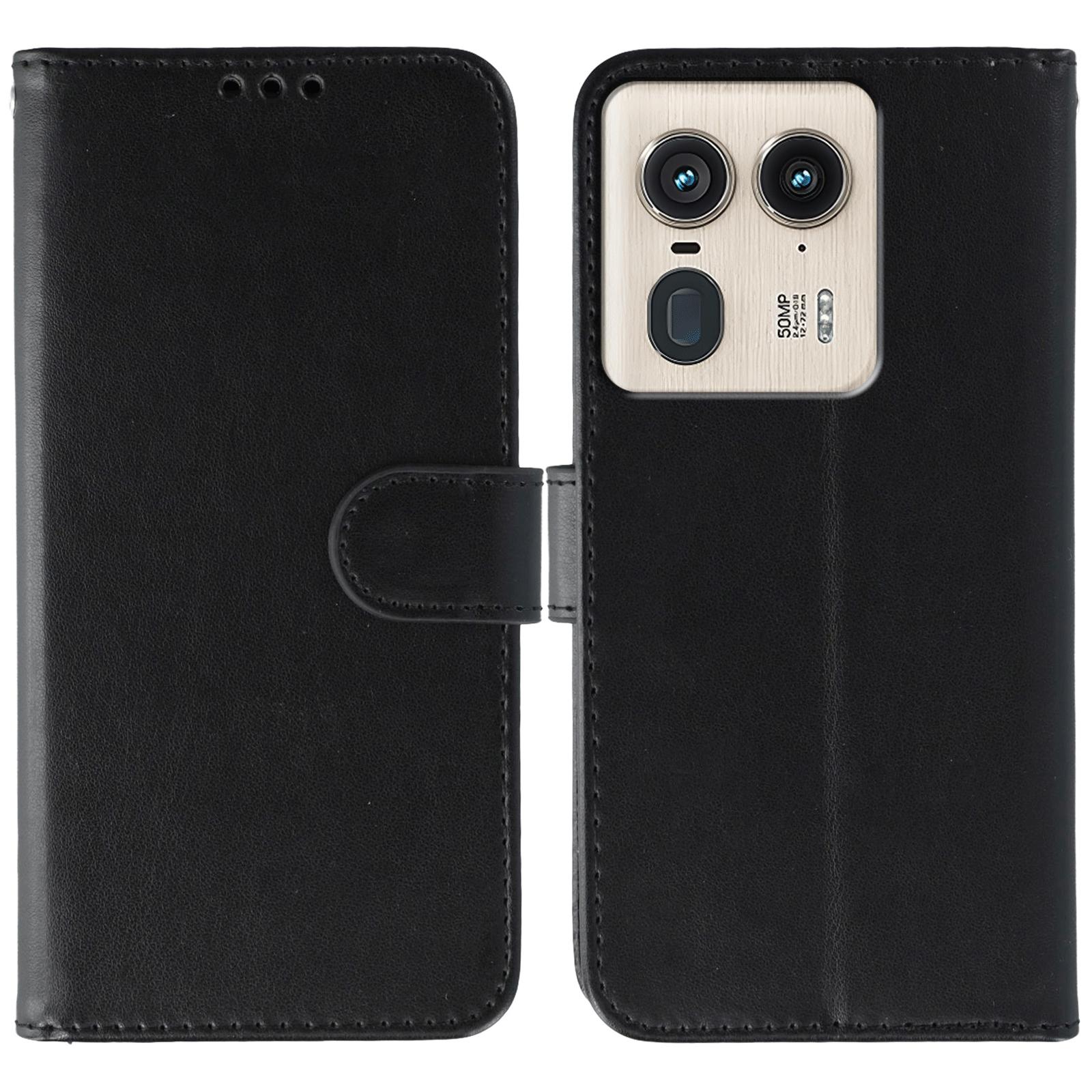 

Чохол-книжка з ПУ шкіри для Motorola Edge 50 Ultra 5G/Moto X50 Ultra 5G зі шнурком Black