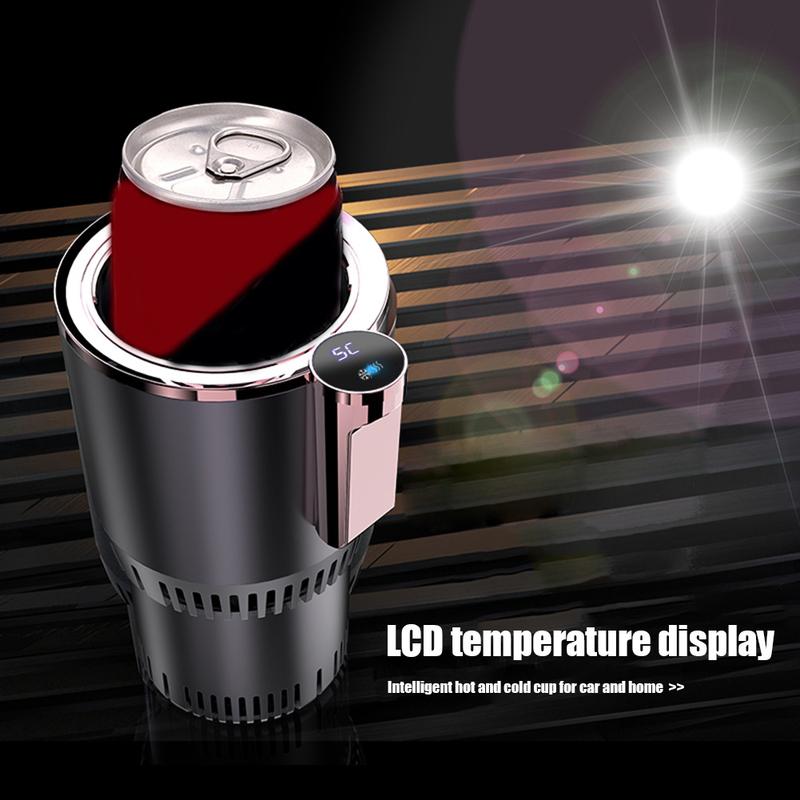 Car Heating Cooling Cup 2 in 1 Car Office Cup Warmer Cooler 12V Smart Cup Mug Holder Tumbler Cooling for Drink Can Baby Bottle