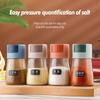 1PCS Kitchen Quantitative Seasoning Jar Glass Press Control Salt Bottle Metering And Sprinkling Salt Seasoning Bottle