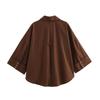 Autumn 2025 Wide Sleeve Poplin Shirt - European & American Style, New Versatile Design