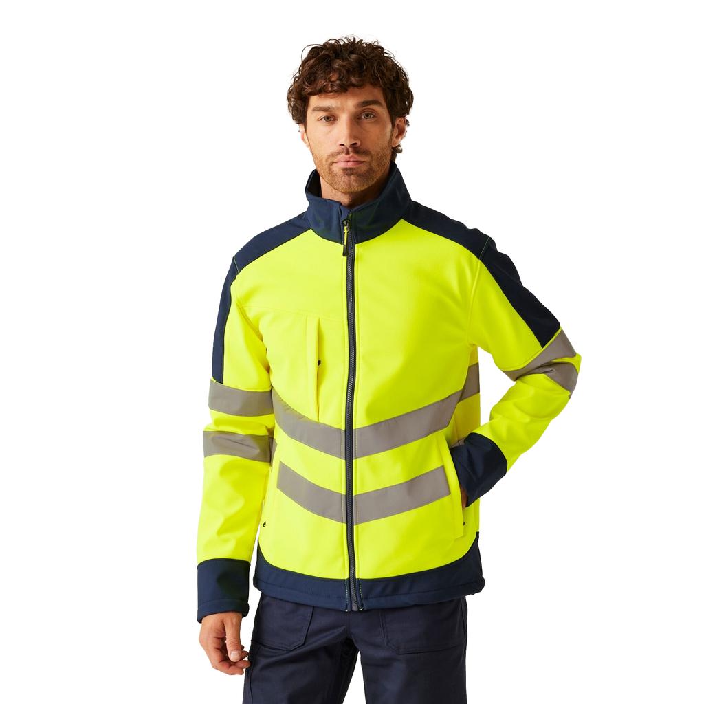 Regatta Professional Mens Hi-Vis 3 Layer Soft Shell Jacket