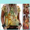 Women's Floral Print Short Sleeve Tops Featuring Soft Material For Ultimate Comfort