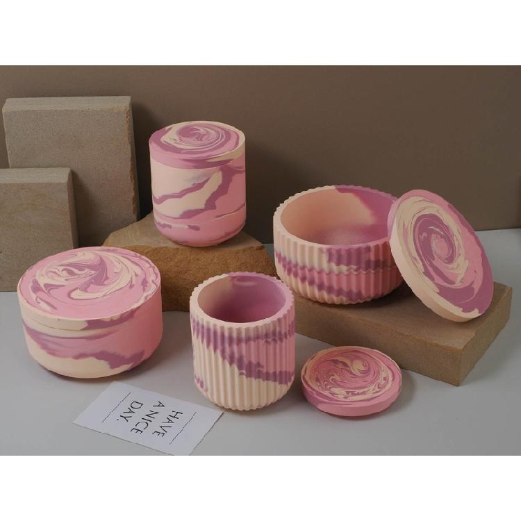 Artistic Cup Mold with Lid for Candle Making Home Accent Unique Resin Mold