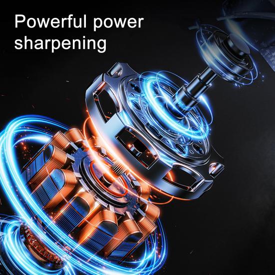 Electric Knife Sharpener Quick Sharpening Polishing Double Sided Knife Sharpener Anti-Slip Base Three-Speed Adjustment Household Knife Sharpener