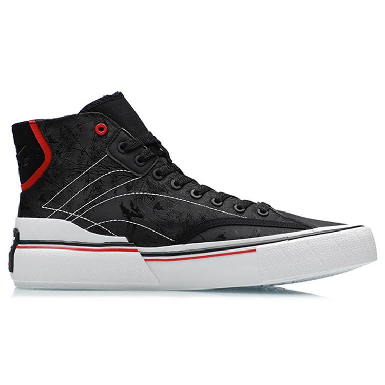 Li Ning Wave Coverage Thermal Slip Resistant High top Skateboard Shoes Men's Black AECR007-1