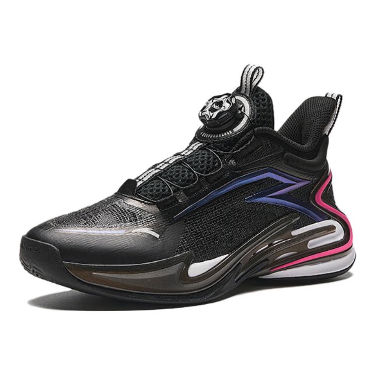 Anta Comfortable Non-Slip Low-Top Kids Basketball Shoes Kids sneaker Black 312421122-4