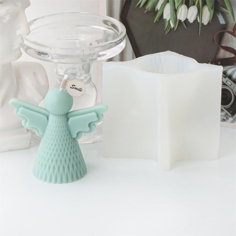 Easter Themed Angel Silicone Mold DIY Wax Candle Molds Aromatherapy Making Mould Handmade Festive Theme Ornament
