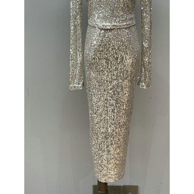 2025 Summer New Foreign Trade Original Garment Fashion Nova Premium Nude Feel Elegant Sequins Top Pants Collection