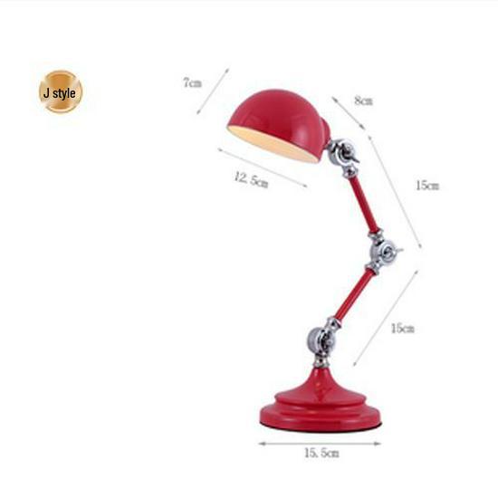 

Скандинавська настільна лампа з довгим плечем - Промисловий ретро лофт стиль, Захист очей, Приліжкова або барна арматура