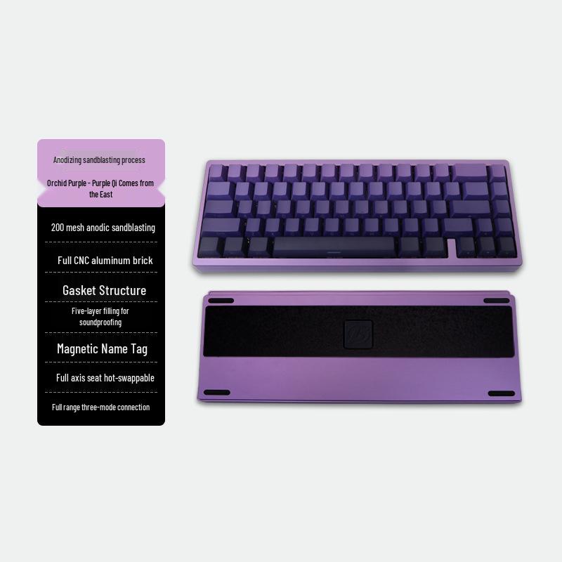 Aluminum RGB 65% Mechanical Keyboard: Bluetooth, Wired & Wireless, Three-Mode, Gasket Structure