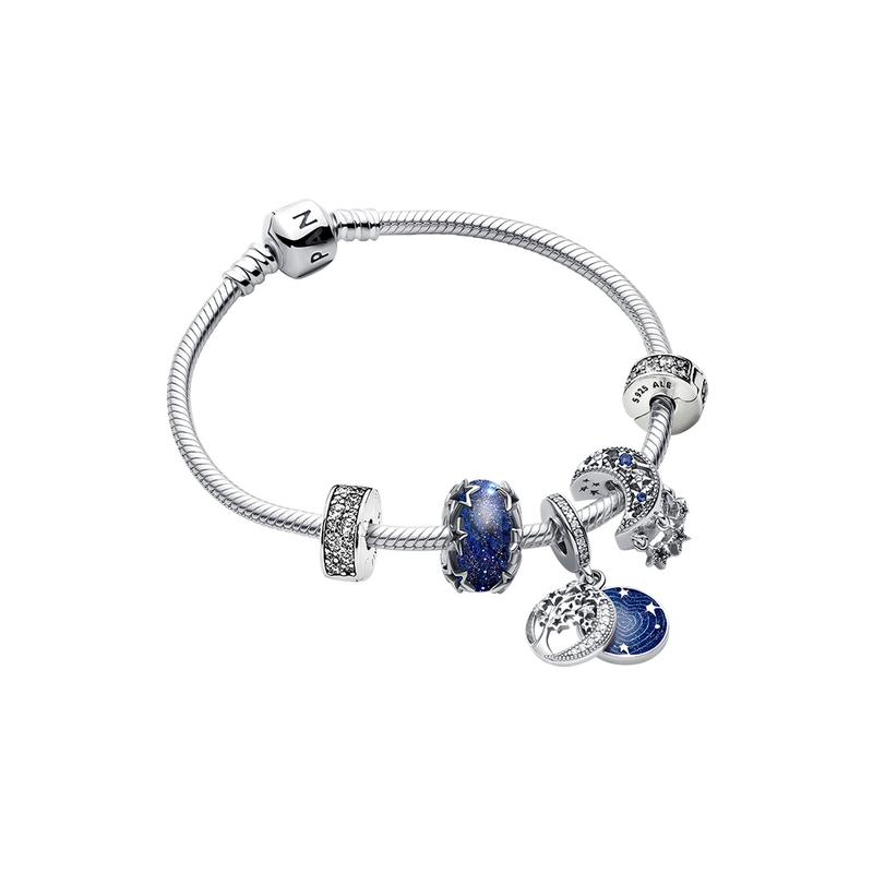 Pandora 925 Silver Swim In the Stars 925 Silver Bracelet Women's Style ZT2099